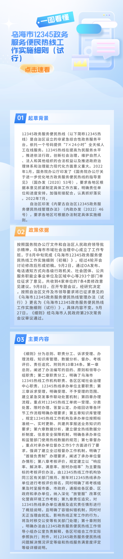 乌海市12345政务服务便民热线工作实施细则（试行）